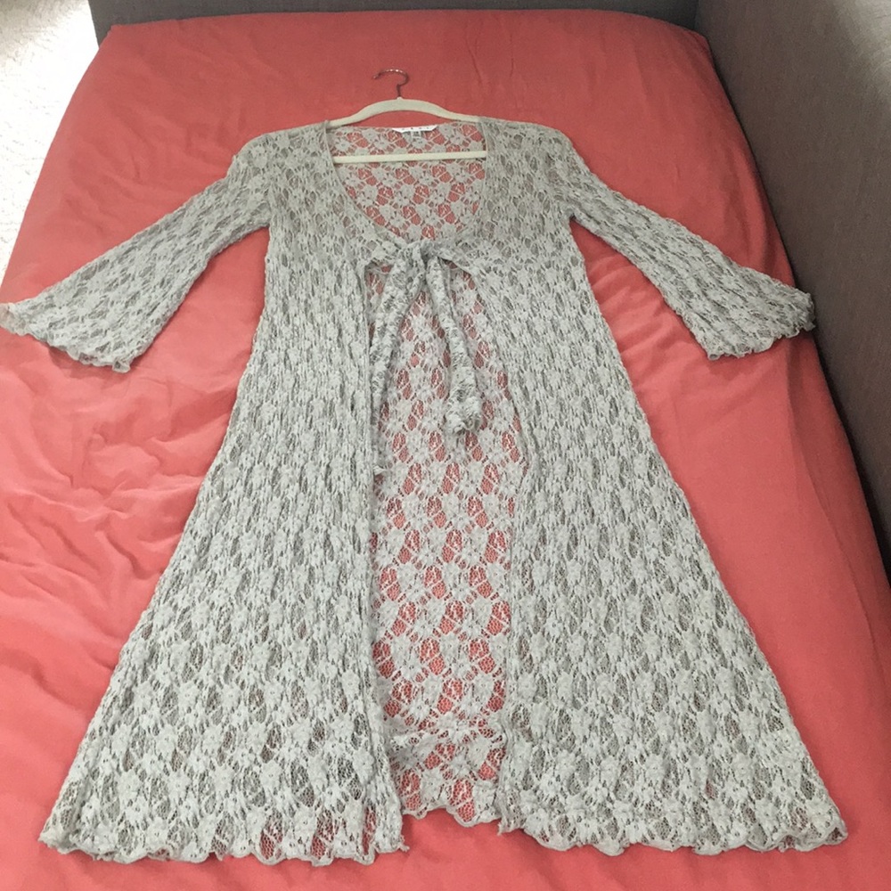 CAbi grey long duster. Size XS